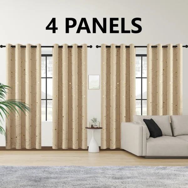 4PCSBlackout Curtains Grommet Thermal Insulated Room
