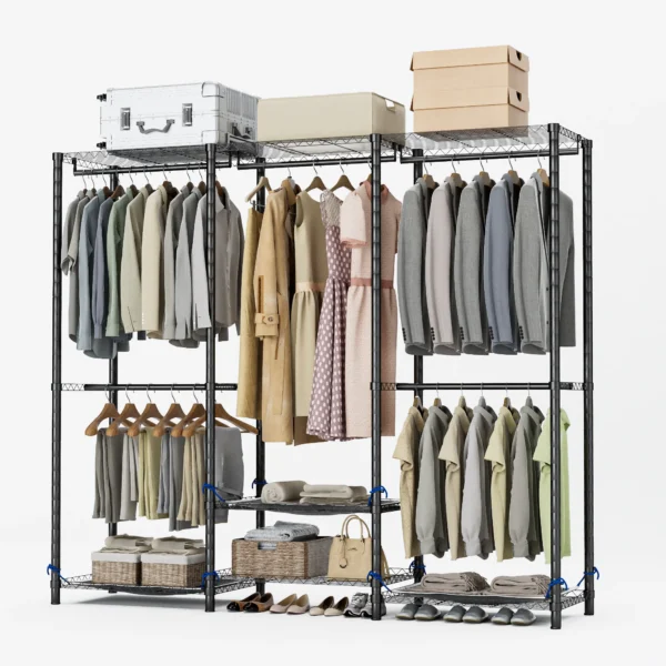 Clothes Rack Storage Organizer Wardrobe Hanging Clothes